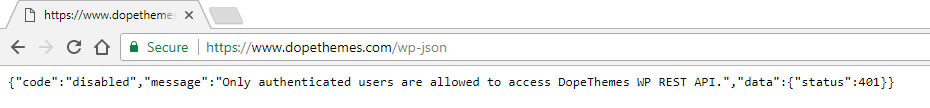 Test if the wp-json is secured from unauthorized access.